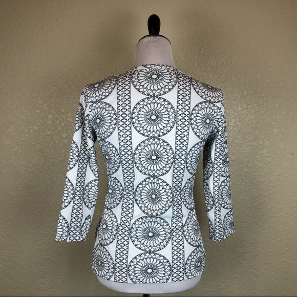 J. McLaughlin Blouse Shirt Top White Long Sleeve S - Picture 4 of 5